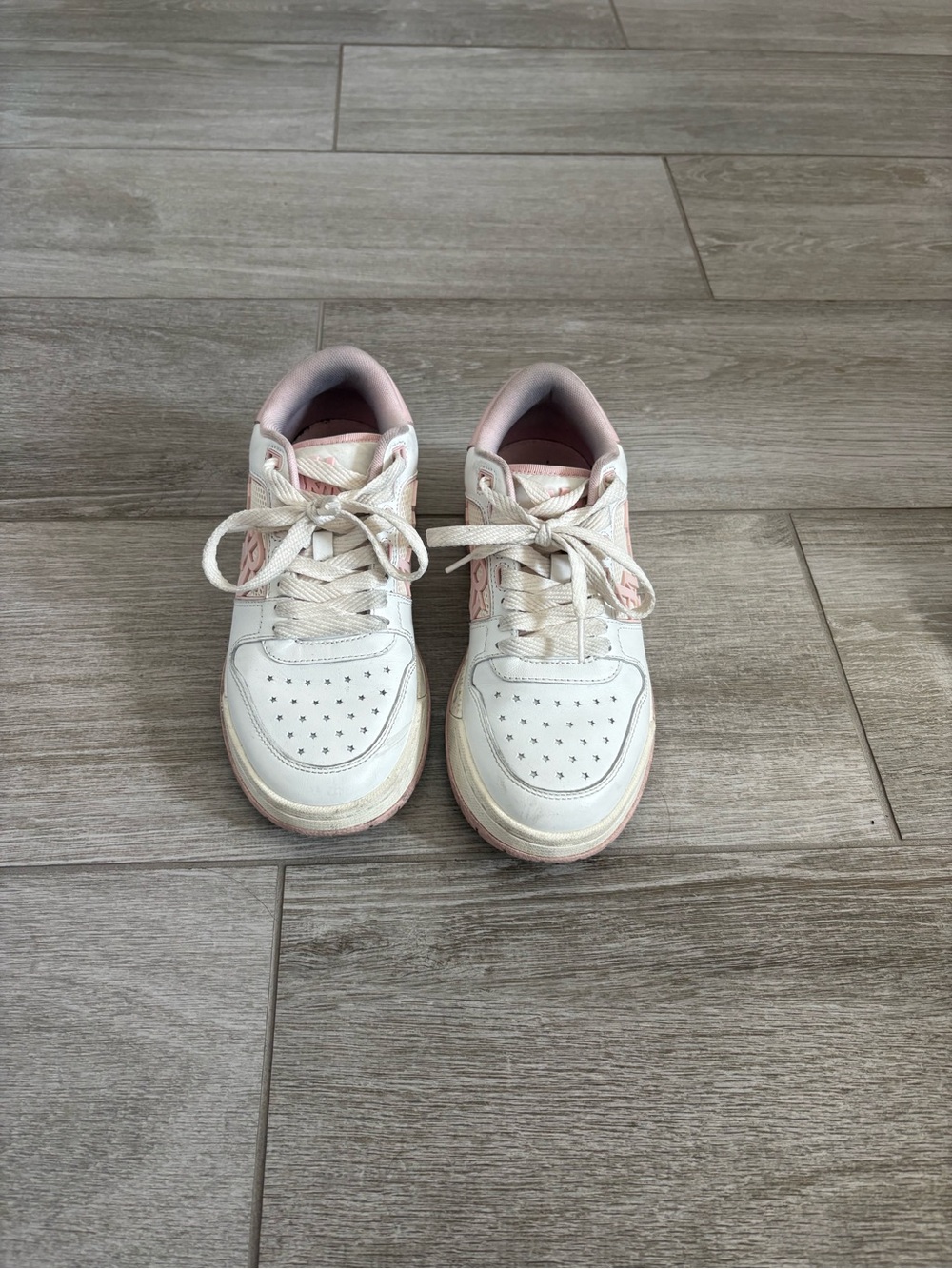 AMIRI White and Light Pink Women's Sneakers